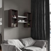 Полиця  T-11 Колір основний Венге Магія, Колір допоміжний Білий